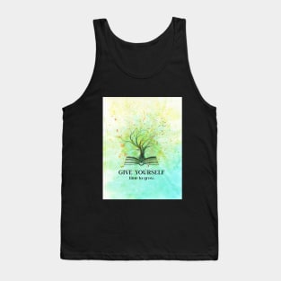 Give yourself time to grow - Watercolor Surrealistic Tree Tank Top